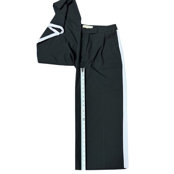 Michael Michael Kors Size XS Womens Wide-Leg Cropped Pants White Side Stripes - Picture 5 of 7